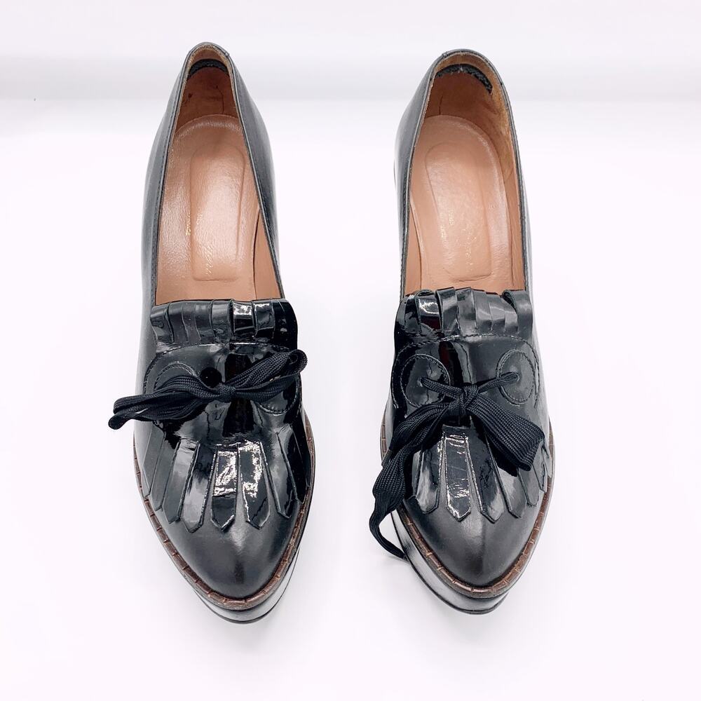 Robert Clergerie Fringe Platform Wedges - Picture 3 of 11